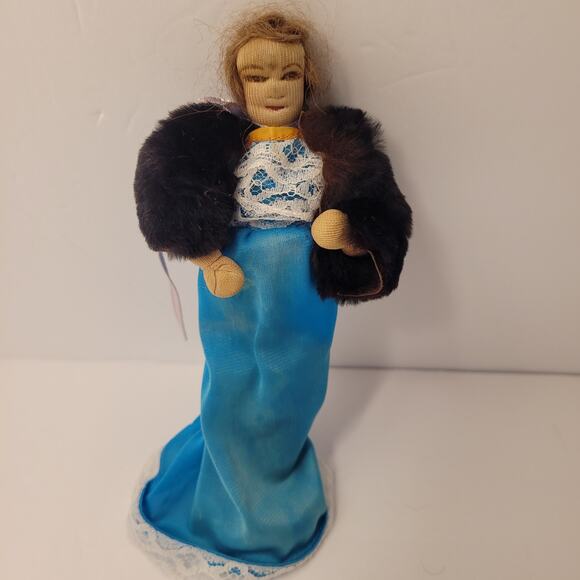 Primitive Handmade Vintage Cloth Handsewn Lot Of 2 Dolls 2 Pair Shoes 7 Inches - Picture 6 of 16